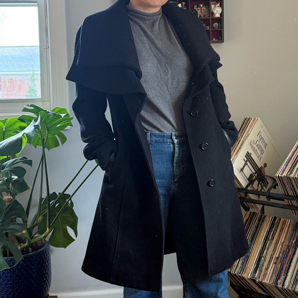 black winter coat - Saks